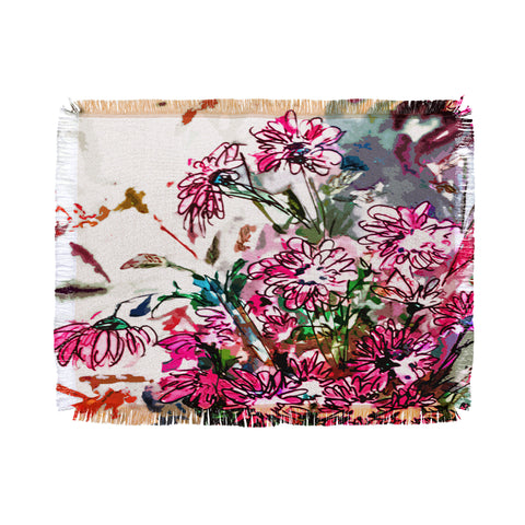 Ginette Fine Art Pink Spray Throw Blanket