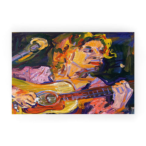 Ginette Fine Art Playing for Jimmy Welcome Mat