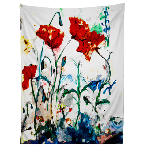 Ginette Fine Art Poppies In Light Tapestry