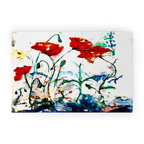 Ginette Fine Art Poppies In Light Welcome Mat