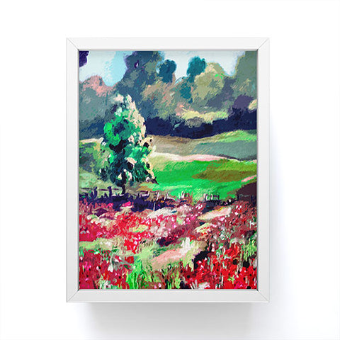 Ginette Fine Art Poppy Landscape Somme France Framed Mini Art Print