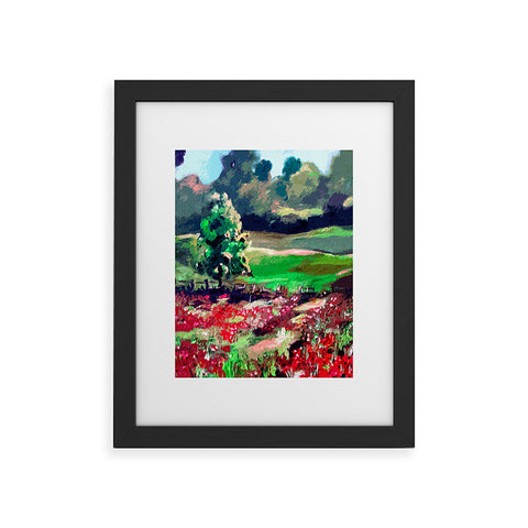 Ginette Fine Art Poppy Landscape Somme France Framed Art Print