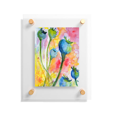 Ginette Fine Art Poppy Pods Floating Acrylic Print