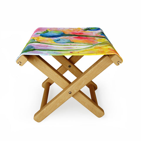 Ginette Fine Art Poppy Pods Folding Stool