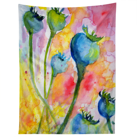 Ginette Fine Art Poppy Pods Tapestry