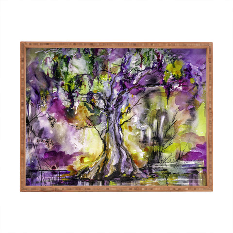 Ginette Fine Art Purple Magic Tree Rectangular Tray