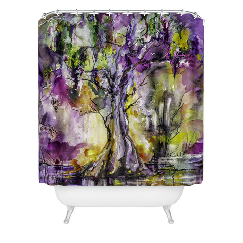 Ginette Fine Art Purple Magic Tree Shower Curtain