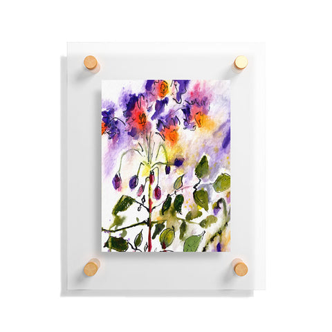 Ginette Fine Art Purple Potato Blossoms Floating Acrylic Print