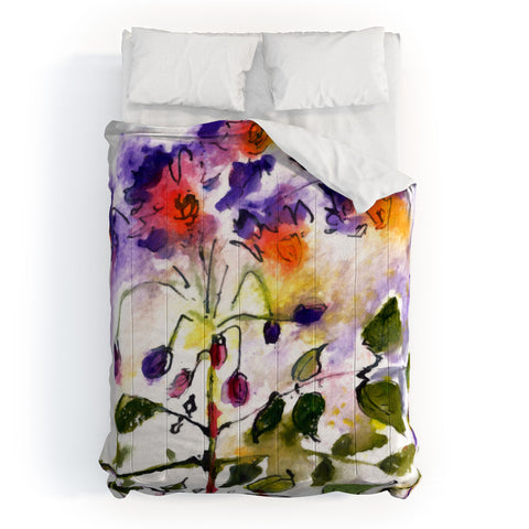 Ginette Fine Art Purple Potato Blossoms Comforter