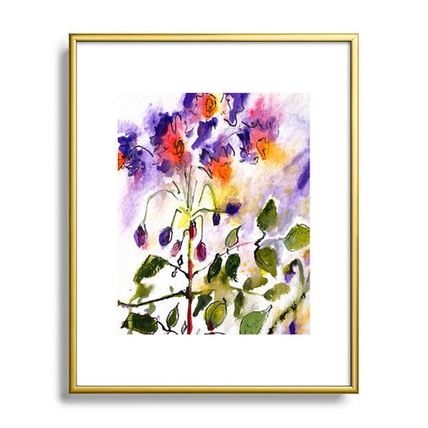 Ginette Fine Art Purple Potato Blossoms Metal Framed Art Print