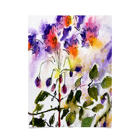 Ginette Fine Art Purple Potato Blossoms Poster