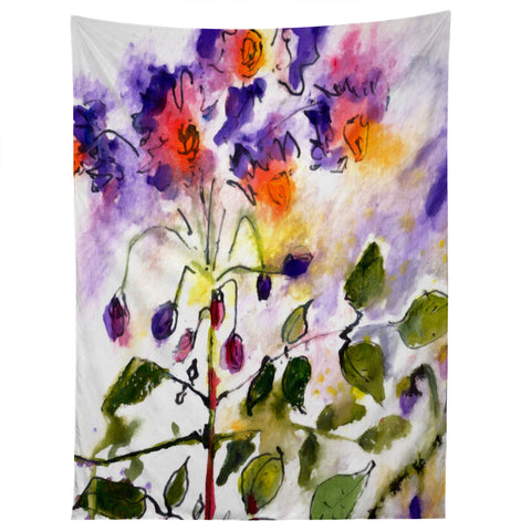 Ginette Fine Art Purple Potato Blossoms Tapestry