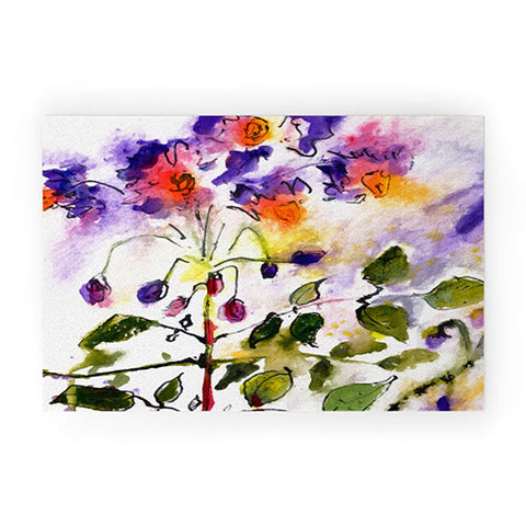 Ginette Fine Art Purple Potato Blossoms Welcome Mat