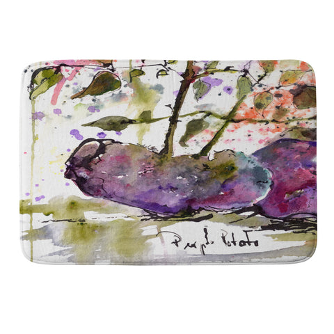 Ginette Fine Art Purple Potatoes Memory Foam Bath Mat