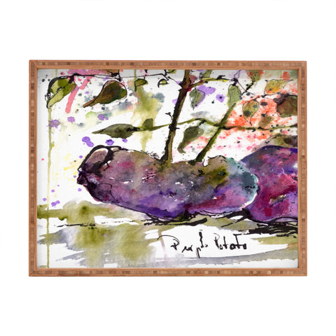 Ginette Fine Art Purple Potatoes Rectangular Tray