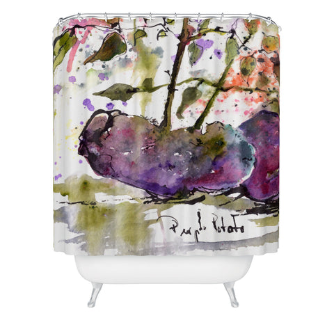 Ginette Fine Art Purple Potatoes Shower Curtain