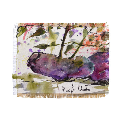 Ginette Fine Art Purple Potatoes Throw Blanket