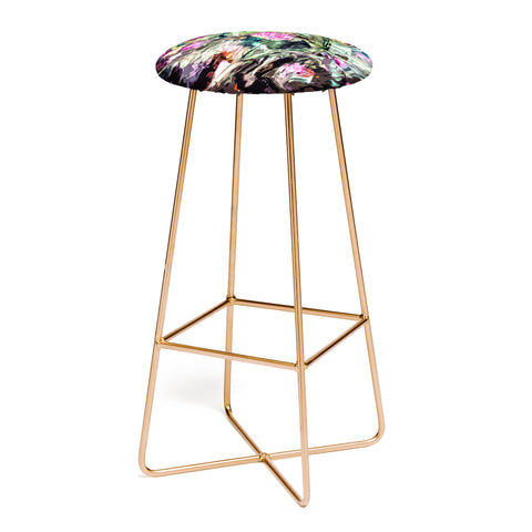 Ginette Fine Art Purple Thistles Bar Stool