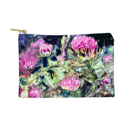Ginette Fine Art Purple Thistles Pouch