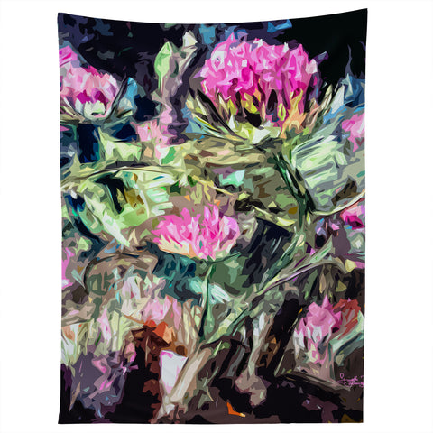 Ginette Fine Art Purple Thistles Tapestry