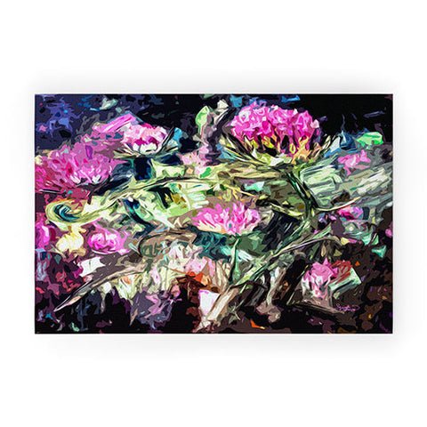 Ginette Fine Art Purple Thistles Welcome Mat