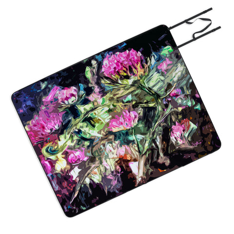 Ginette Fine Art Purple Thistles Picnic Blanket