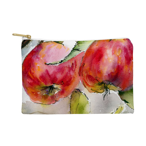 Ginette Fine Art Red Apples Watercolors Pouch