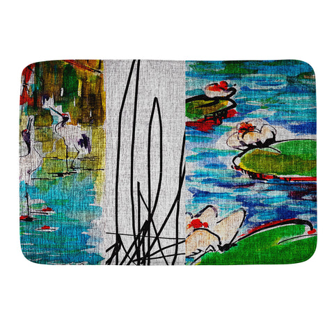 Ginette Fine Art Red Crowned Cranes Memory Foam Bath Mat