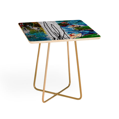 Ginette Fine Art Red Crowned Cranes Side Table