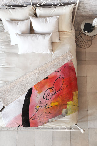 Ginette Fine Art Red Magic Fleece Throw Blanket