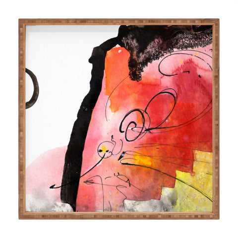 Ginette Fine Art Red Magic Square Tray