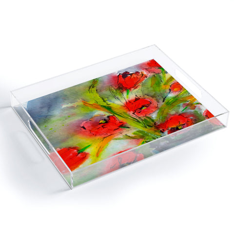 Ginette Fine Art Red Tulips 1 Acrylic Tray