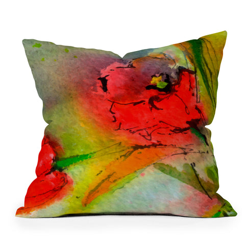 Ginette Fine Art Red Tulips 2 Throw Pillow