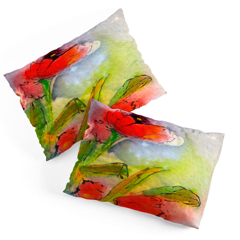 Ginette Fine Art Red Tulips 3 Pillow Shams