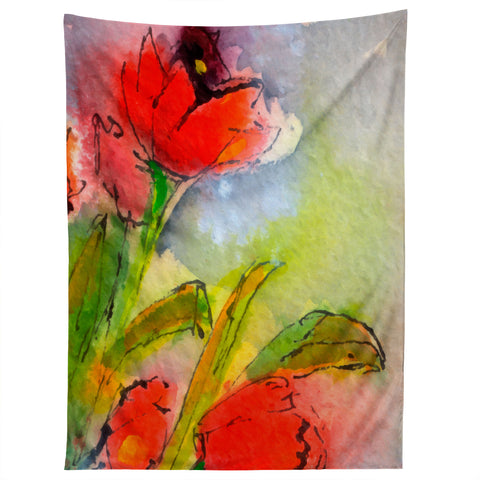 Ginette Fine Art Red Tulips 3 Tapestry