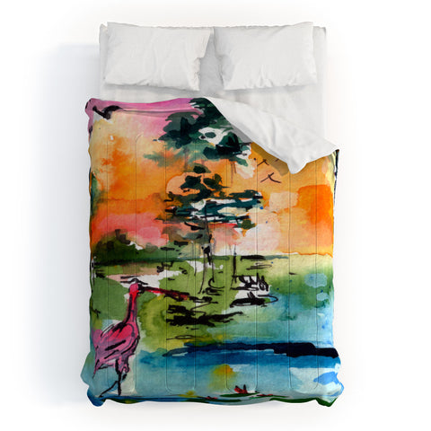 Ginette Fine Art Roseate Spoonbill Comforter