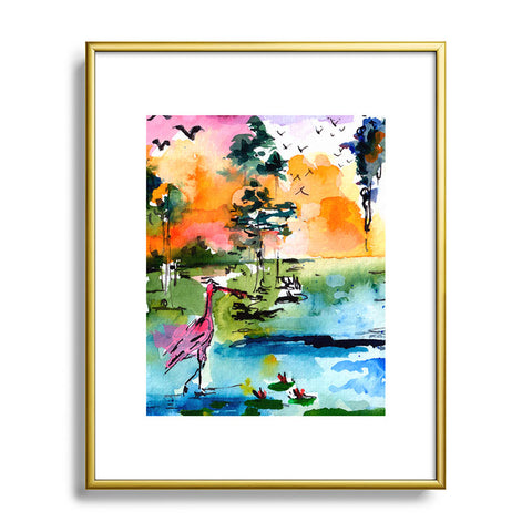 Ginette Fine Art Roseate Spoonbill Metal Framed Art Print
