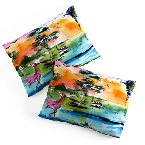 Ginette Fine Art Roseate Spoonbill Pillow Shams