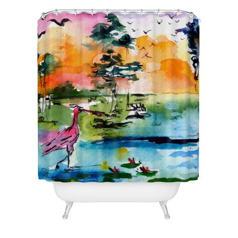 Ginette Fine Art Roseate Spoonbill Shower Curtain