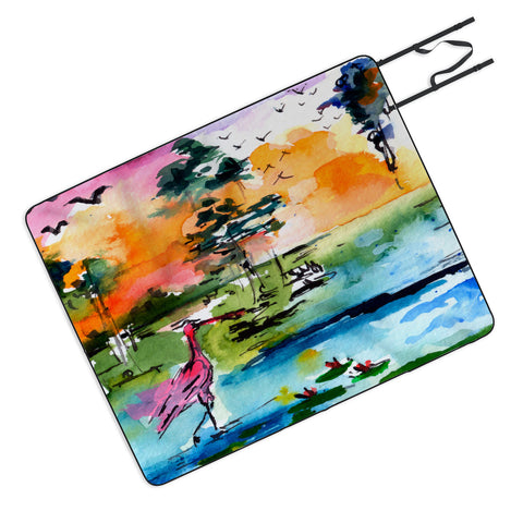 Ginette Fine Art Roseate Spoonbill Picnic Blanket