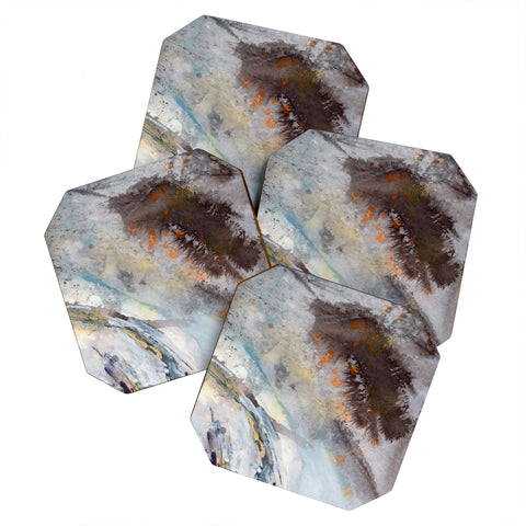 Ginette Fine Art Rust Coaster Set