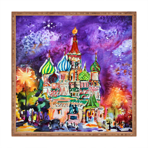 Ginette Fine Art Saint Basils Cathedral Russia Square Tray