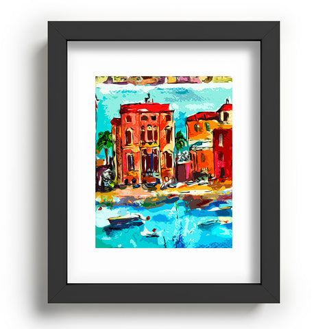 Ginette Fine Art Sestri Levante Italy Red House Recessed Framing Rectangle