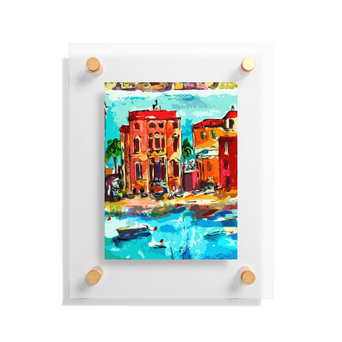 Ginette Fine Art Sestri Levante Italy Red House Floating Acrylic Print