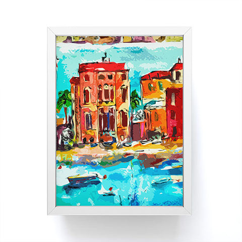 Ginette Fine Art Sestri Levante Italy Red House Framed Mini Art Print