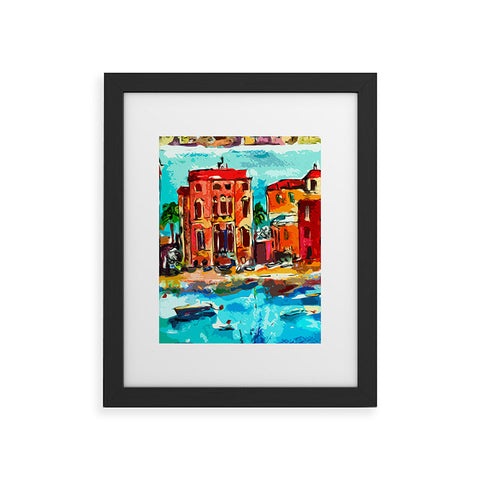 Ginette Fine Art Sestri Levante Italy Red House Framed Art Print