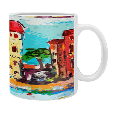 Ginette Fine Art Sestri Levante Italy Yellow House Coffee Mug