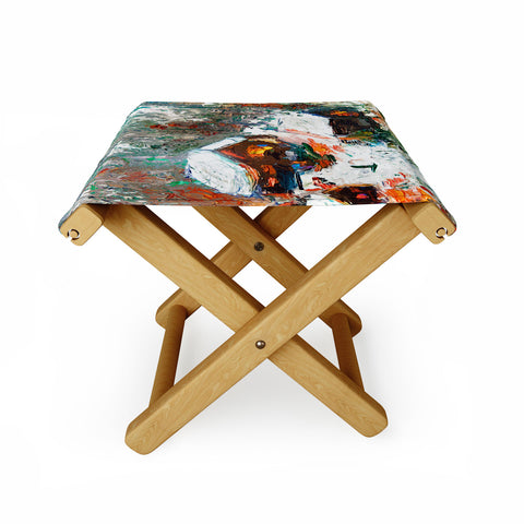Ginette Fine Art Snowed In Folding Stool