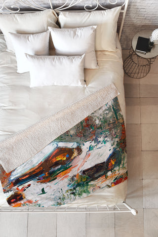 Ginette Fine Art Snowed In Fleece Throw Blanket