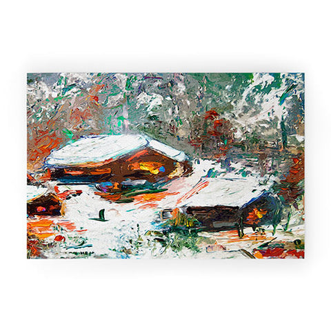 Ginette Fine Art Snowed In Welcome Mat